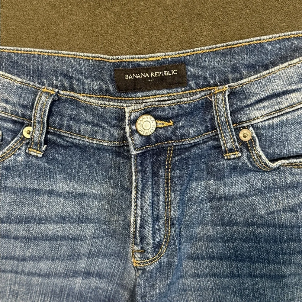 Banana Republic Blue Jean Shorts with Rolled Cuffs - Picture 2 of 6